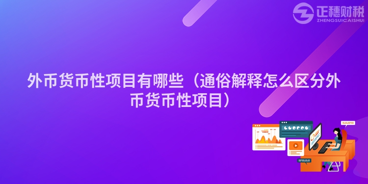 外币货币性项目有哪些（通俗解释怎么区分外币货币性项目）